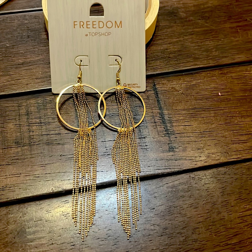 Topshop gold hoop earrings 70s